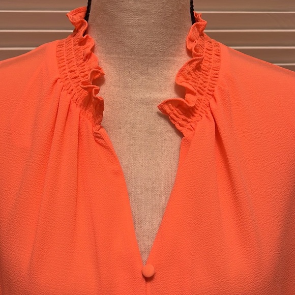 147. CeCe Blouse in Hot Lava - Picture 3 of 14
